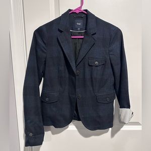 Gap navy plaid blazer